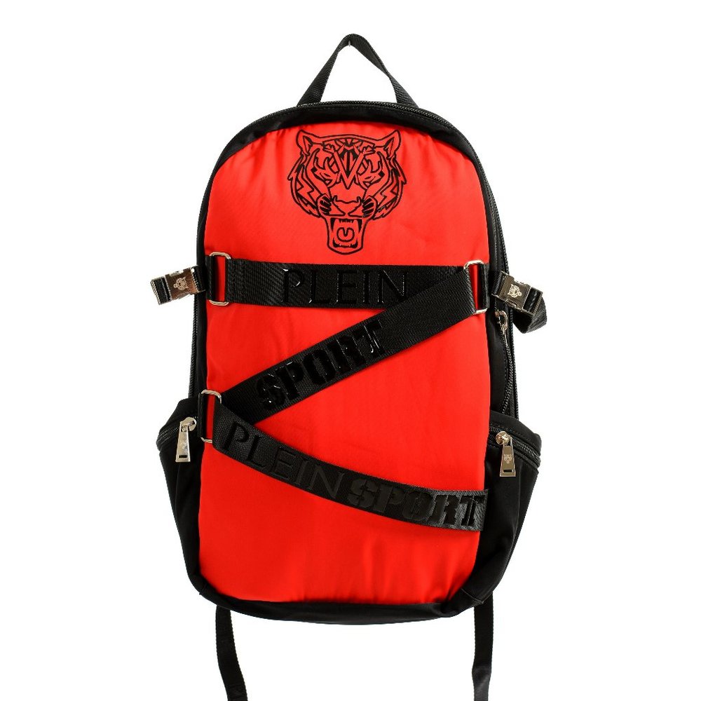 Plein Sport Unisex Red "ZAINO RUNNER" Backpack Bag